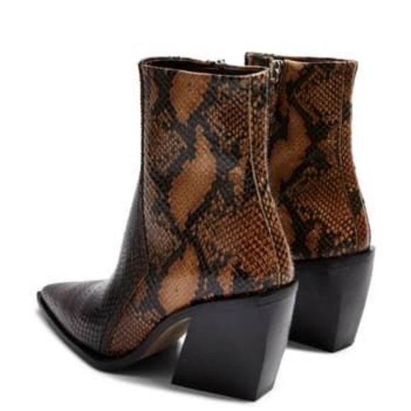 Topshop Leather Snakeprint Western boots - Picture 4 of 5